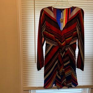 Express dress size small multi color